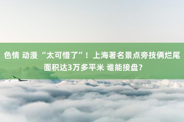 色情 动漫 “太可惜了”！上海著名景点旁技俩烂尾 面积达3万多平米 谁能接盘？