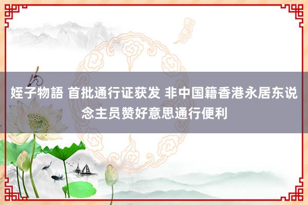 姪子物語 首批通行证获发 非中国籍香港永居东说念主员赞好意思通行便利