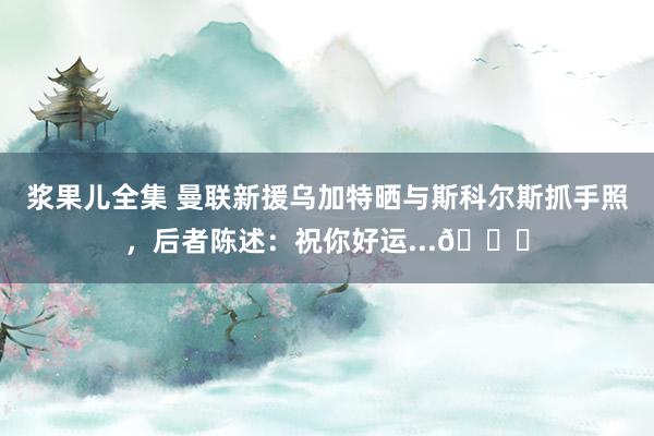 浆果儿全集 曼联新援乌加特晒与斯科尔斯抓手照，后者陈述：祝你好运...👍