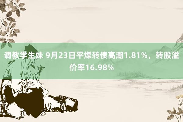 调教学生妹 9月23日平煤转债高潮1.81%，转股溢价率16.98%