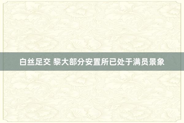 白丝足交 黎大部分安置所已处于满员景象