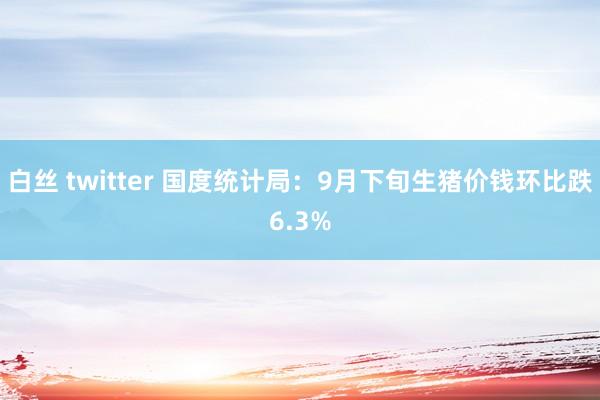 白丝 twitter 国度统计局：9月下旬生猪价钱环比跌6.3%