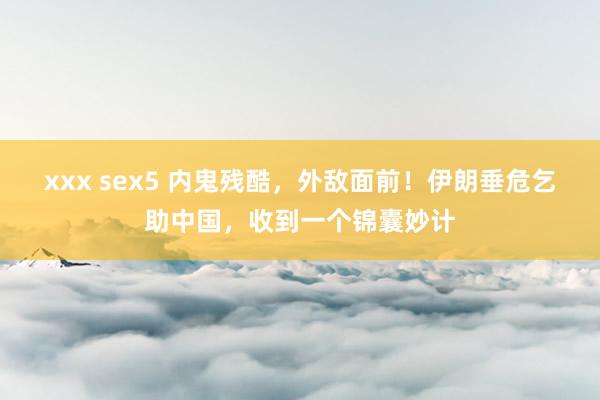 xxx sex5 内鬼残酷，外敌面前！伊朗垂危乞助中国，收到一个锦囊妙计