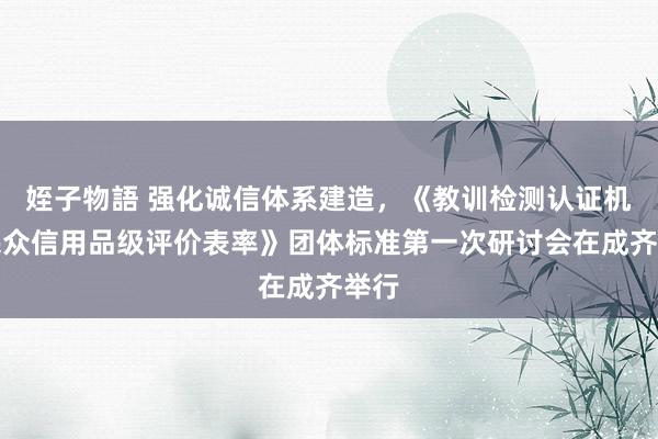 姪子物語 强化诚信体系建造，《教训检测认证机构民众信用品级评价表率》团体标准第一次研讨会在成齐举行