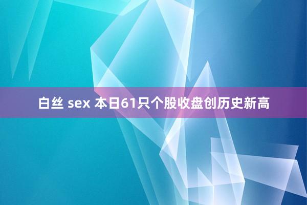 白丝 sex 本日61只个股收盘创历史新高