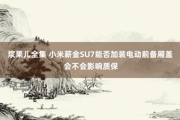 浆果儿全集 小米薪金SU7能否加装电动前备厢盖 会不会影响质保