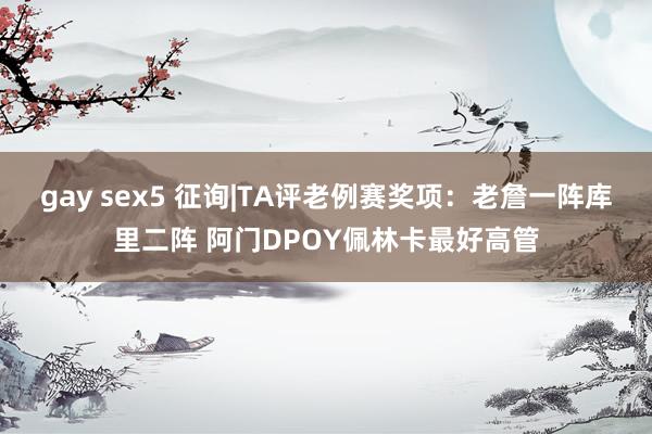 gay sex5 征询|TA评老例赛奖项：老詹一阵库里二阵 阿门DPOY佩林卡最好高管