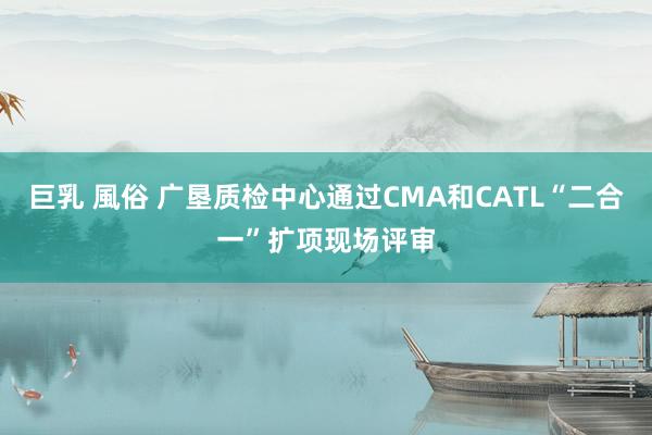 巨乳 風俗 广垦质检中心通过CMA和CATL“二合一”扩项现场评审